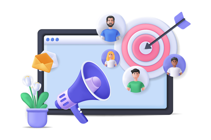 Online audience target  Illustration