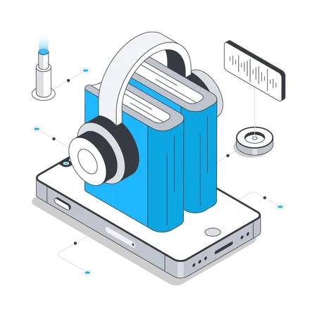 Online Audio Tracks  Illustration