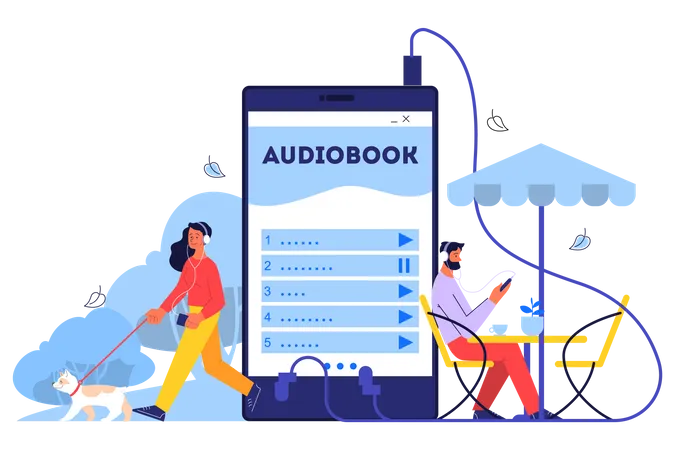 Online audiobook  Illustration