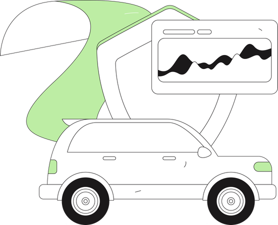 Online auto coverage  Illustration
