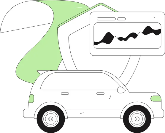 Online auto coverage  Illustration
