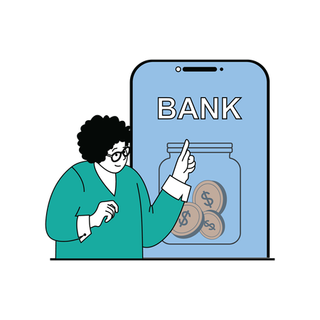 Online bank  Illustration