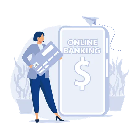 Online Bank services  Illustration
