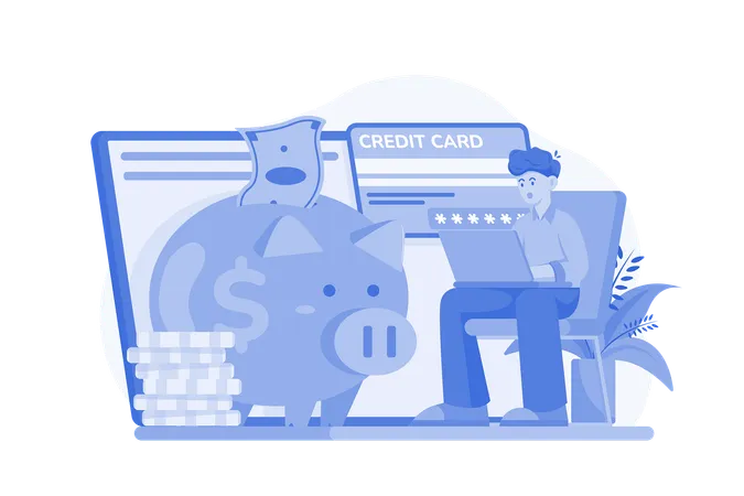 Online Banking Illustration Concept On A White Background Illustration