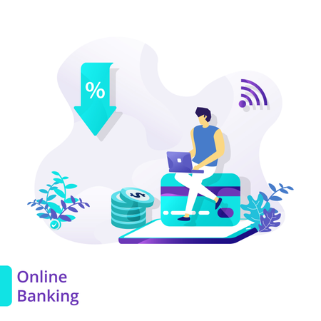 Online Banking Illustration