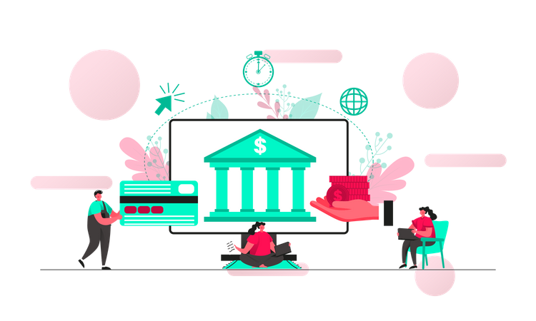 Online-Banking  Illustration