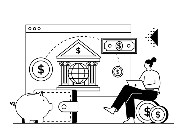 Online Banking Illustration