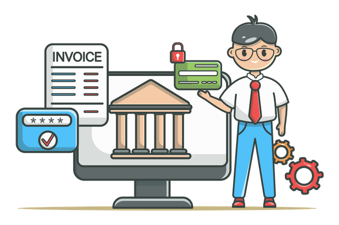 Online banking  Illustration