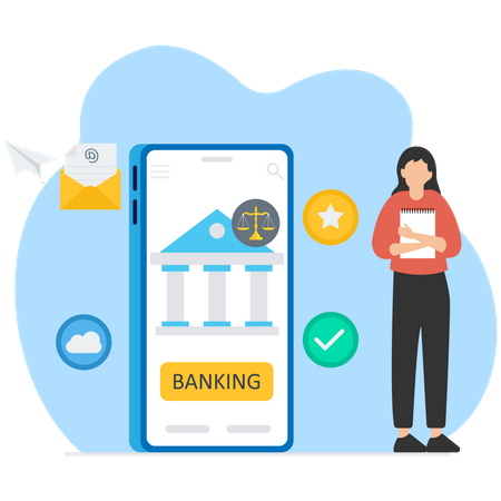 Online banking Illustration