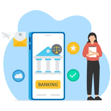 Online banking Illustration