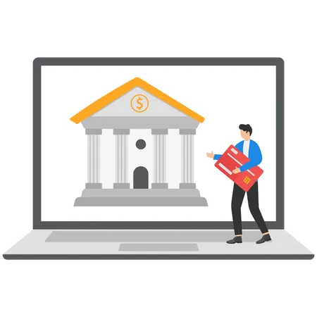 Online Banking Concept Illustration Illustration