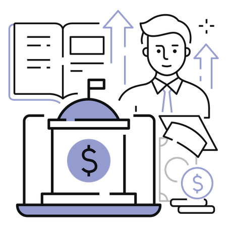 Online banking and finance management  Illustration