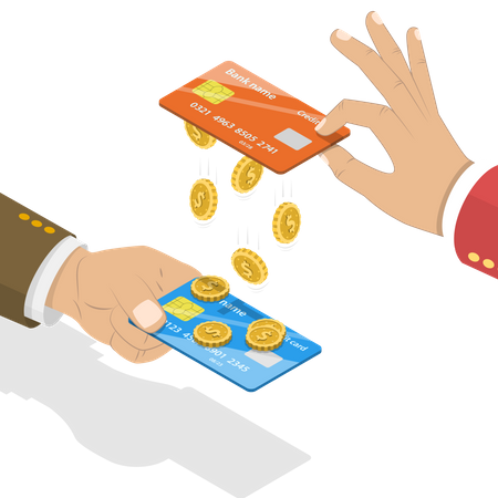 Online banking and transfer money  Illustration