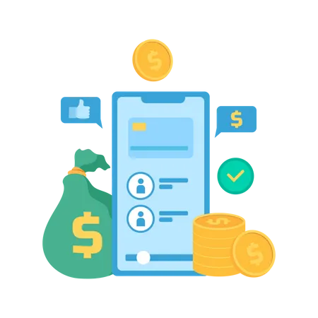 Online banking app  Illustration