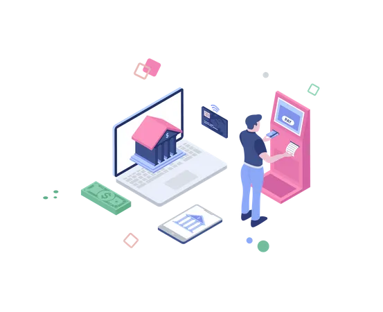 Online banking  Illustration