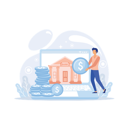 Online banking  Illustration