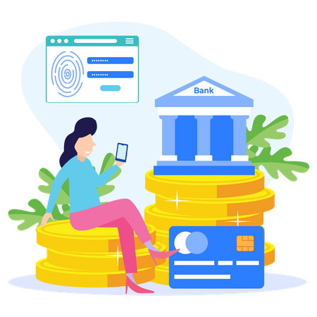 Online Banking  Illustration