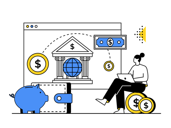 Online Banking  Illustration