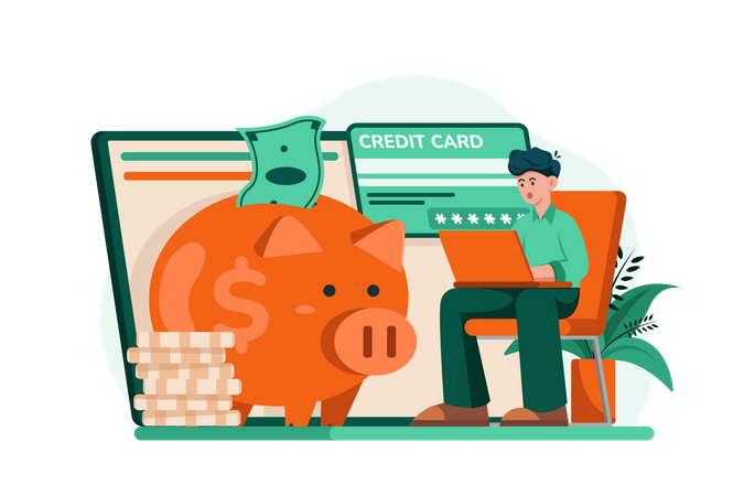 Online banking  Illustration