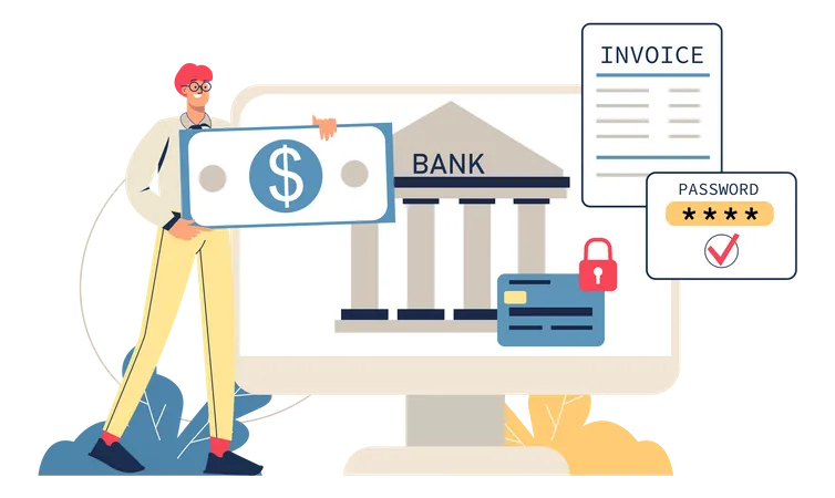 Online Banking  Illustration