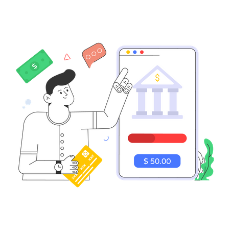 Online Banking  Illustration