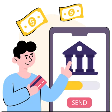 Online Banking  Illustration