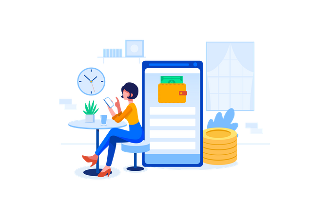 Online banking  Illustration