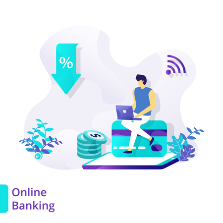 Online Banking  Illustration