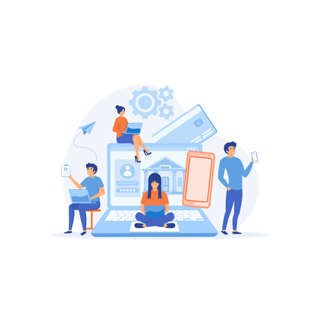 Online Banking  Illustration