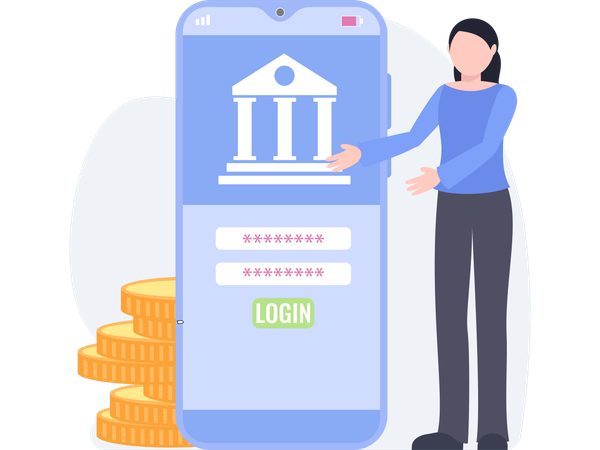 Online-Banking  Illustration