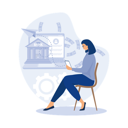 Online banking  Illustration