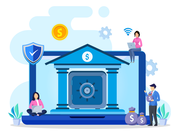 Online Banking  Illustration