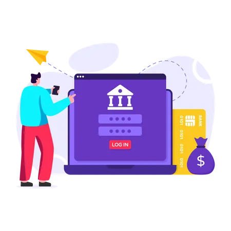 Online banking portal  Illustration