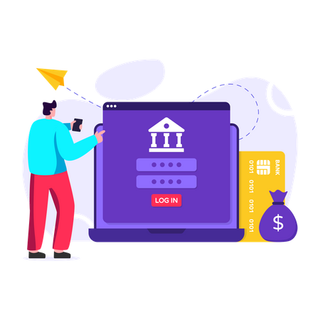 Online banking portal  Illustration