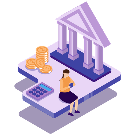 Online banking portal  Illustration