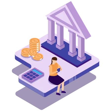 Online banking portal  Illustration