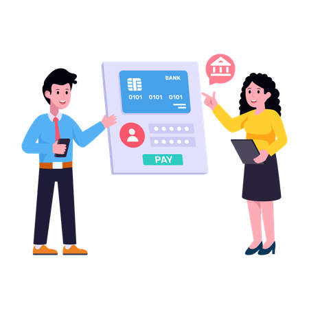 Online banking service  Illustration