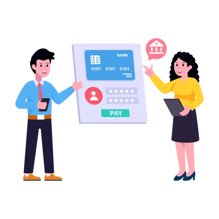 Online banking service  Illustration