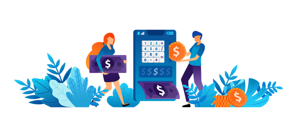 Online banking service  Illustration