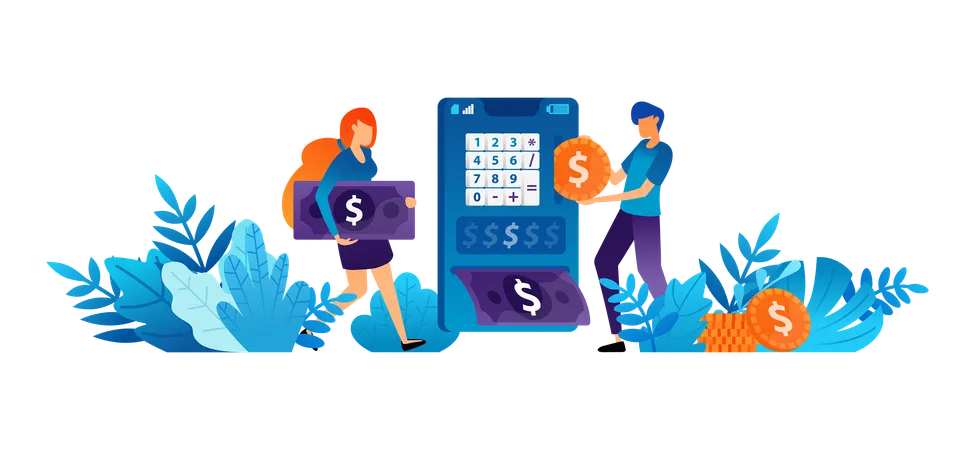 Online banking service  Illustration