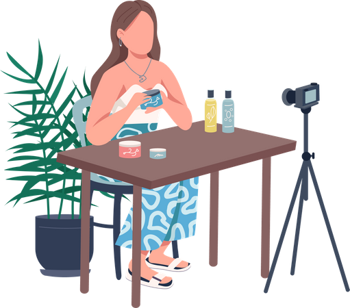 Online beauty guru  Illustration