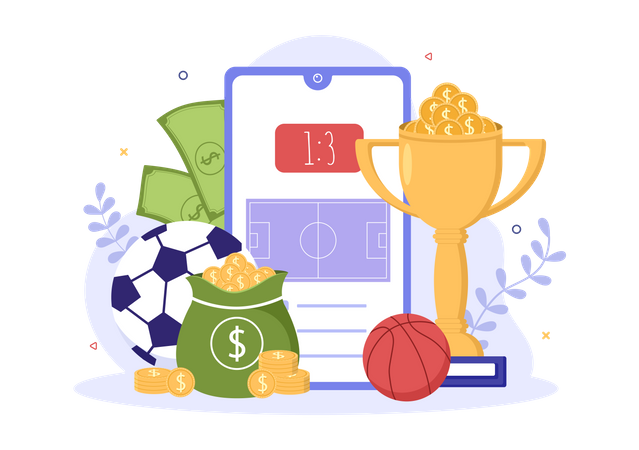 Online Betting Game  Illustration