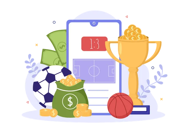 Online Betting Game  Illustration