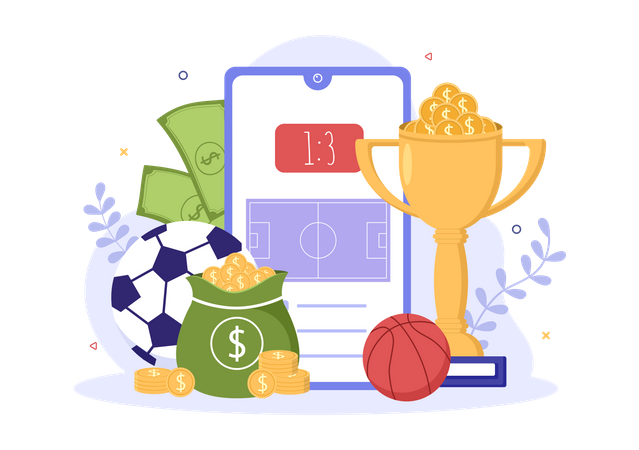 Online Betting Game  Illustration