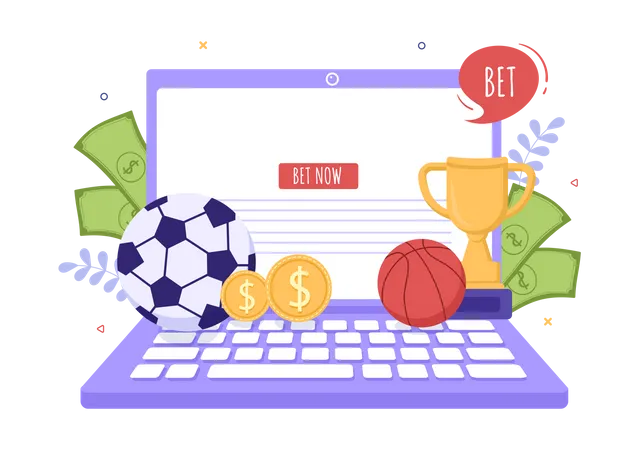 Online Betting Sports Illustration