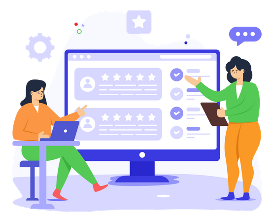 Online-Bewertung  Illustration