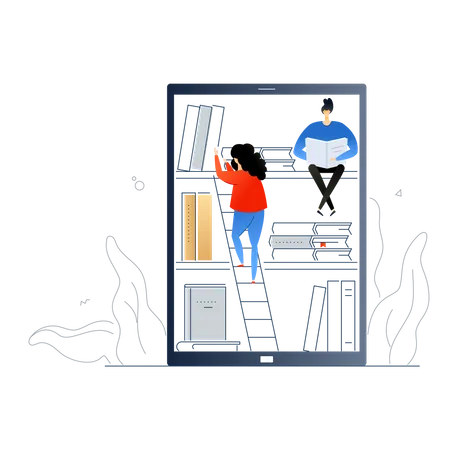 Online-Bibliothek  Illustration