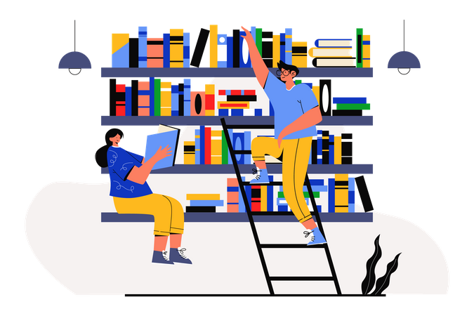 Online-Bibliothek  Illustration