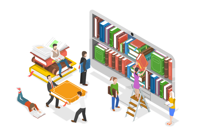 Online-Bibliothek  Illustration