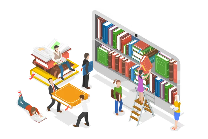 Online-Bibliothek  Illustration